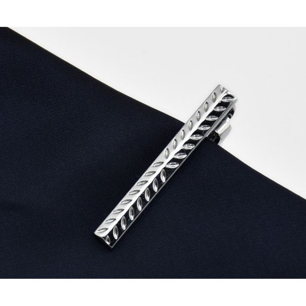 Kurzer Kragen Koreanische Version minimalistischen Silber modische kurze 24 kleine 4CM hochwertige plattierte Kupfer Krawatte Clip_voghion.com