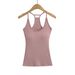 FS546-25 Frühlings-Tanktop im neuen Stil von INS Blogger mit dickem Brustkissen und schmaler Passform, innen hängendem Nackengurt_voghion.com