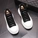 High Top Shoes For Youth, New Fashionable Thick Soled Inner Height Casual Round Toe Lace Up Zhongbang Shoes, Men's Short_voghion.com