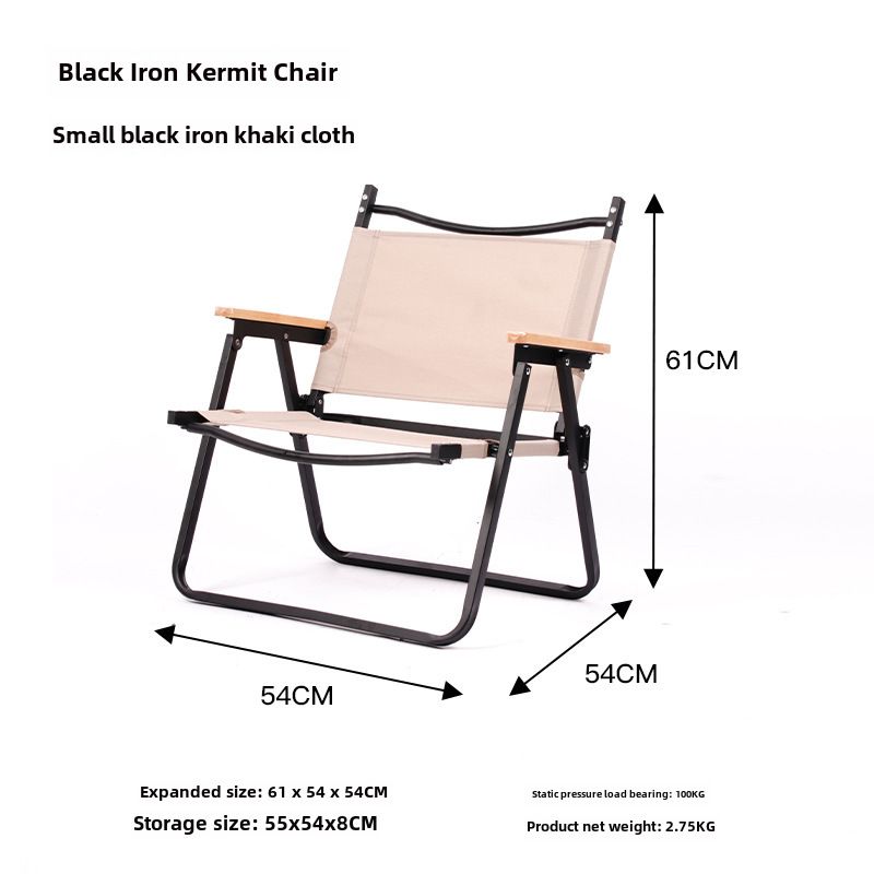 Outdoor Camping Folding Chair Kermit Chair Camping Chair Backrest Chair Portable Outdoor Aluminum Alloy Folding Chair_voghion.com