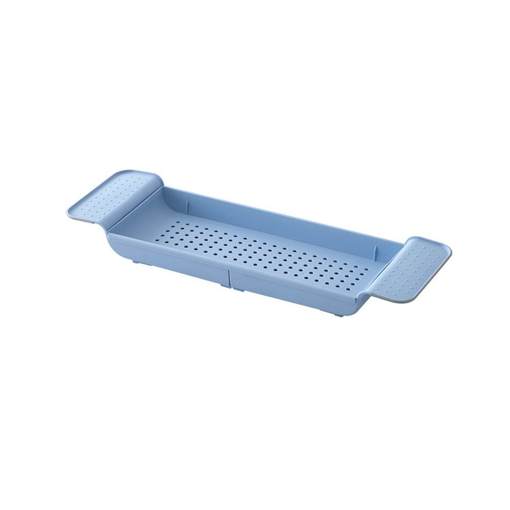 Portasapone telescopico per gel doccia, scolapiatti retrattile, in plastica, per cucina, vasca da bagno perforata, portaoggetti per vasca da bagno_voghion.com
