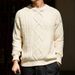 Herren-Zopfmusterpullover – Klassischer Aran-Arbeitspullover in Beige (S-XXL) – Vintage-inspiriertes strukturiertes wollähnliches Garn_voghion.com