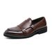 Men's Solid Color Platform Dress Leather Shoes Office Loafers_voghion.com