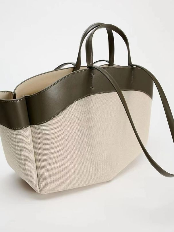 Women's Bags New Large Capacity Women's Bag Fashion Canvas Bag Leisure Commuting Shopping Bag Hand Held Shoulder Bag_voghion.com