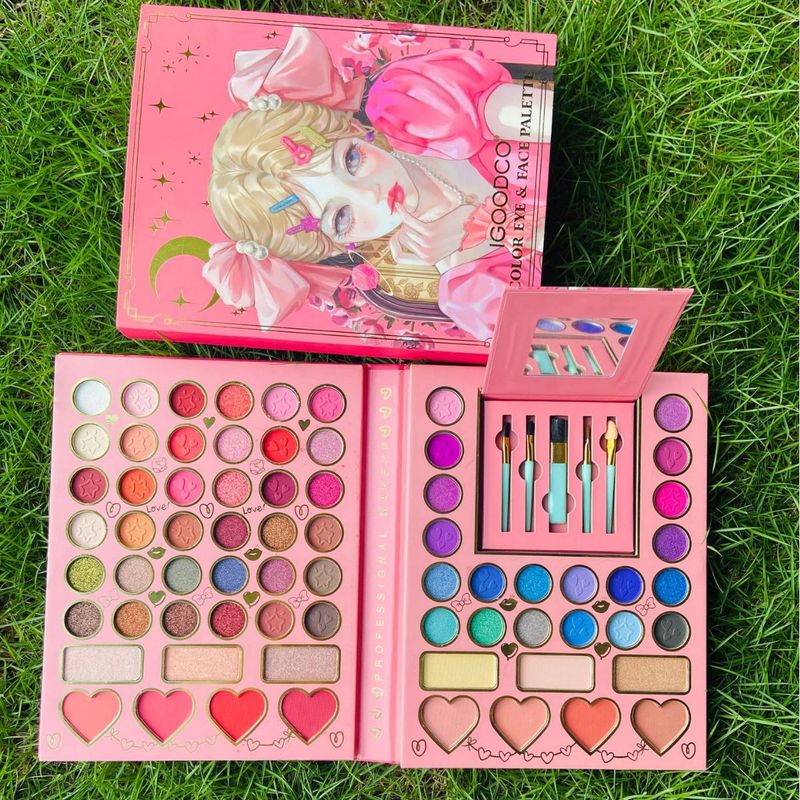 Eye Shadow New 70 Color Sweetheart Beauty Pattern Eyeshadow Palette Set Matte Pearlescent With Brush Makeup_voghion.com