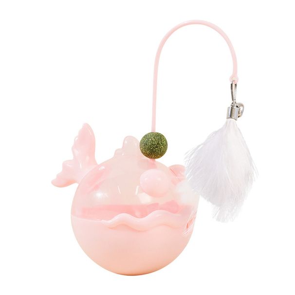 Made Of Catnip, Interactive Toy With Feathers, Self-Propelled Cat Toy, Pet Feeder For Dogs And Cats By PawParty Store_voghion.com
