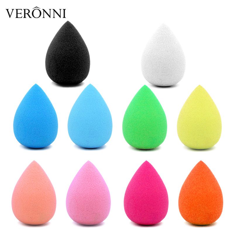 Discos de algodão hidrofílicos sem látex em forma de gota d'água, pó compacto 32*46 mm médio_voghion.com