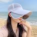 Unisex Extra-Wide Brim Baseball Cap - UPF50+ Certified Full Mesh Sun Hat With Adjustable Drawstring For Outdoor & Daily Use_voghion.com