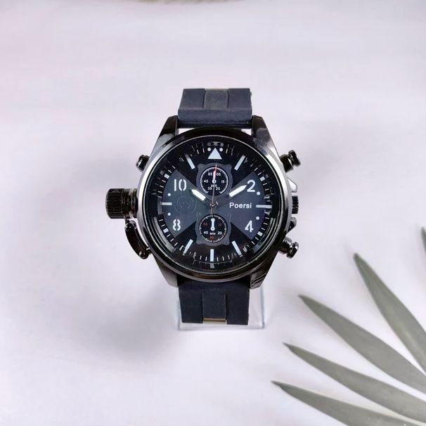 Nuovo orologio da polso da uomo, casual, alla moda e alla moda, con quadrante grande e rotondo in silicone._voghion.com