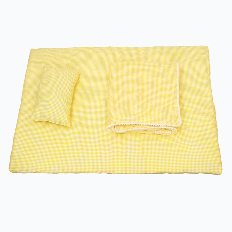 It Plaid Portable Pet Bed Non-Stick Hair Square Cat Dog Kindergarten Sleeping Mat Three-Piece Set_voghion.com
