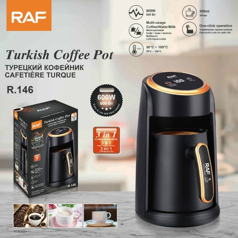 RAF EU Standard Turkish Pot High Temperature Resistant Hot Water Kettle Coffee Maker Visible Tea Brewer Milk Warmer 146_voghion.com
