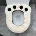 Cuscino per sedile WC universale per tutte le stagioni, adesivo per la casa, con simpatico motivo a forma di zampa d'orso e palla di carbone_voghion.com