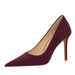 Super high heel women's shoes slim heel shallow mouth pointed simple high heels_voghion.com