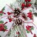 Zong Hong Cross-border Cardinal Master Christmas Wreath Door Hanging Courtyard Window Decoration Flocking Wreath Holiday Scene Arrangement_voghion.com
