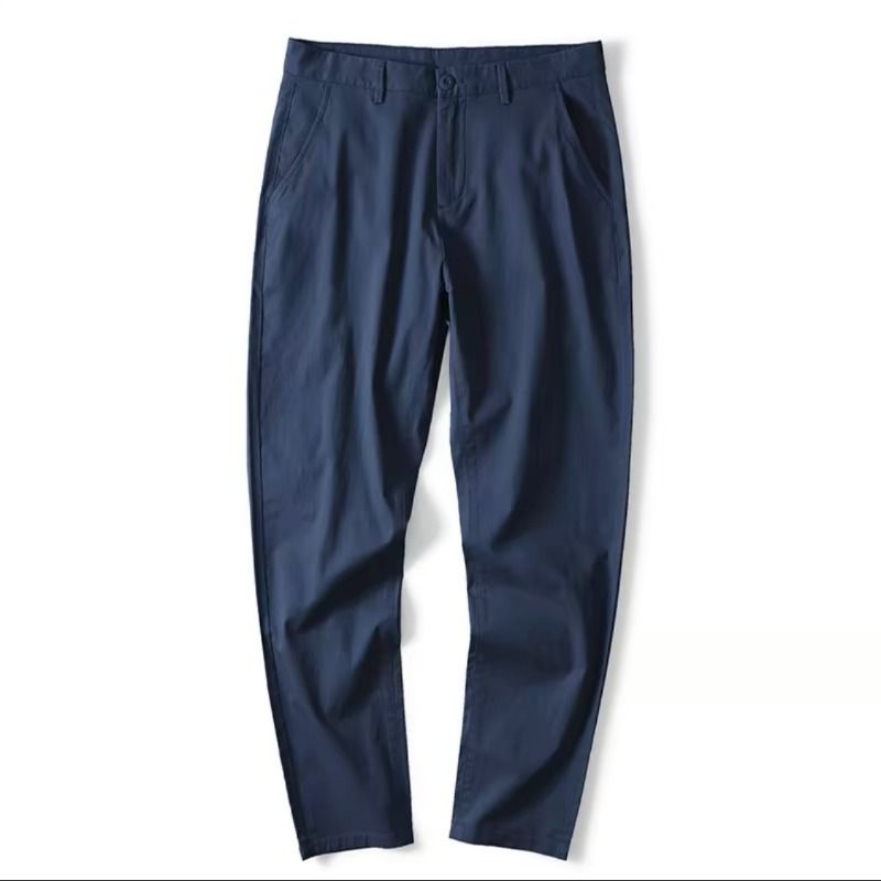 Abbigliamento da uomo Pantaloni chino casual affusolati slim fit da uomo - Pantaloni casual da lavoro comodi in cotone traspirante ed elasticizzato (cachi, nero, blu navy, grigio)_voghion.com