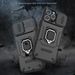 For iPhone 15 Pro Max 14 Plus 13 Armor Phone Case with Slide Camera Len Protection Ring Magnetic Holder Bracket Shell_voghion.com