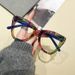 New trendy transparent frame anti-blue flat mirror retro cat eye glasses frame_voghion.com