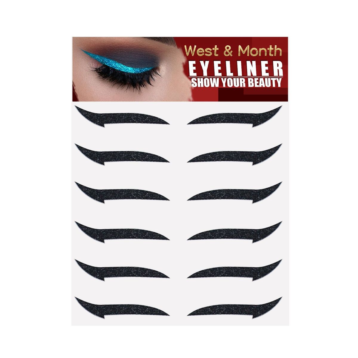 eyeliner autoadesivo West & Month ombretto patch sei paia di trucco per gli occhi patch per doppia palpebra coperchio per trucco per occhi da festa_voghion.com