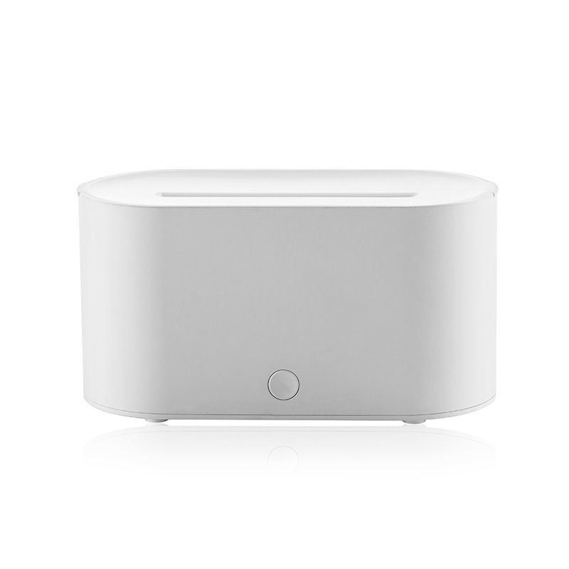 Ultraschall-Aroma-Diffusor mit buntem Flammeneffekt – USB-betriebener Luftbefeuchter für ätherische Öle für Zuhause und das Büro, 7 Holzmaserungs- und Krakelee-Oberflächen_voghion.com