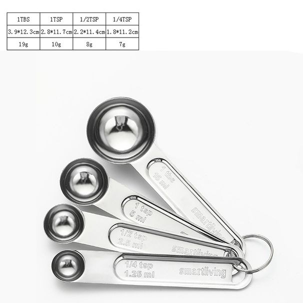 Tazza e set in acciaio inossidabile con bilancia, utensile da forno, cucchiaio per condire, cucchiaio dosatore per caffè_voghion.com