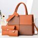 High-Value Mother-Daughter Color-Block Design Fashion Handbag Versatile Large Capacity Shoulder Bag_voghion.com