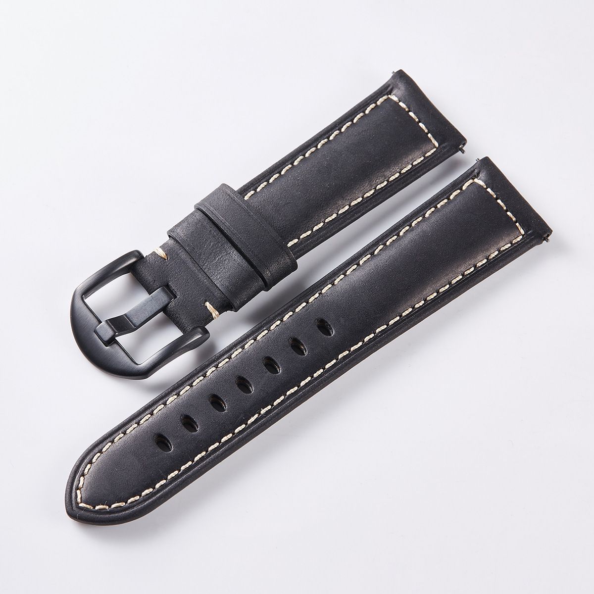 Premium Genuine Leather Watch Band For Smartwatches - 22mm Quick Release Strap, Classic Retro Design, Soft & Durable, Multiple Color Options_voghion.com