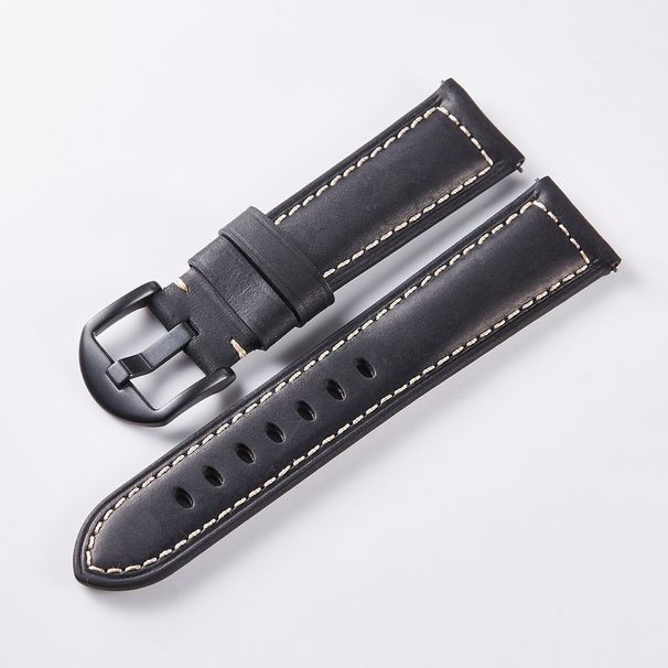 Premium Genuine Leather Watch Band For Smartwatches - 22mm Quick Release Strap, Classic Retro Design, Soft & Durable, Multiple Color Options_voghion.com