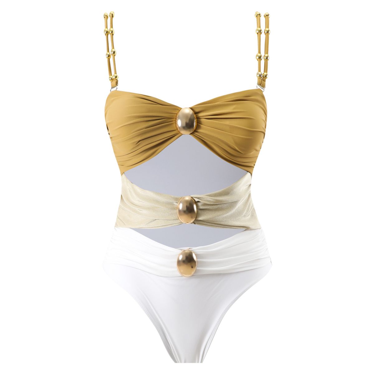 Maillot de bain deux pièces pour femme, ensemble de maillot de bain moulant en mousseline de soie_voghion.com