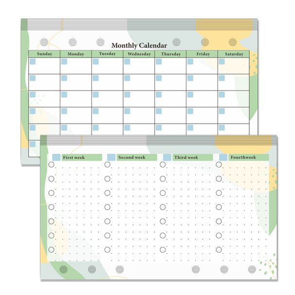 Navulbare notitieboeken A6 Losse bladen Navullingen Maandplan Financieel Management Losse bladen Binnenpagina's Weekplan Notitieboek Binnenkant_voghion.com