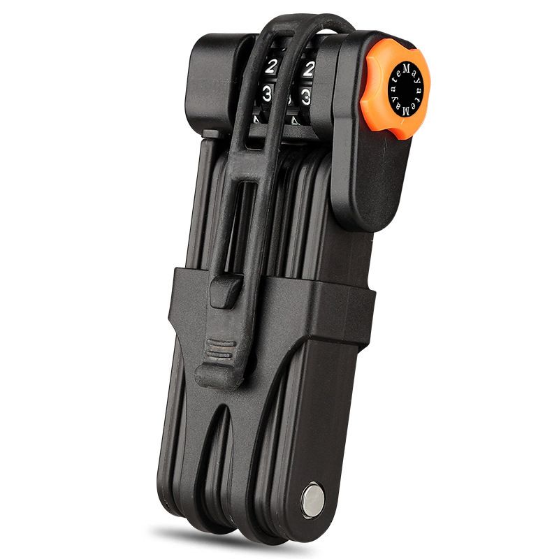 Candado plegable portátil para bicicleta eléctrica de montaña con combinación antirrobo_voghion.com