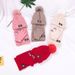 Simple M label children's wool autumn and winter new children's hat scarf gloves three piece set solid color warm_voghion.com