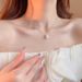 Collana con ciondolo di perle a strati minimalista e di alta qualità in stile francese, catena per clavicola alla moda e alla moda, nuovo accessorio di alta qualità_voghion.com