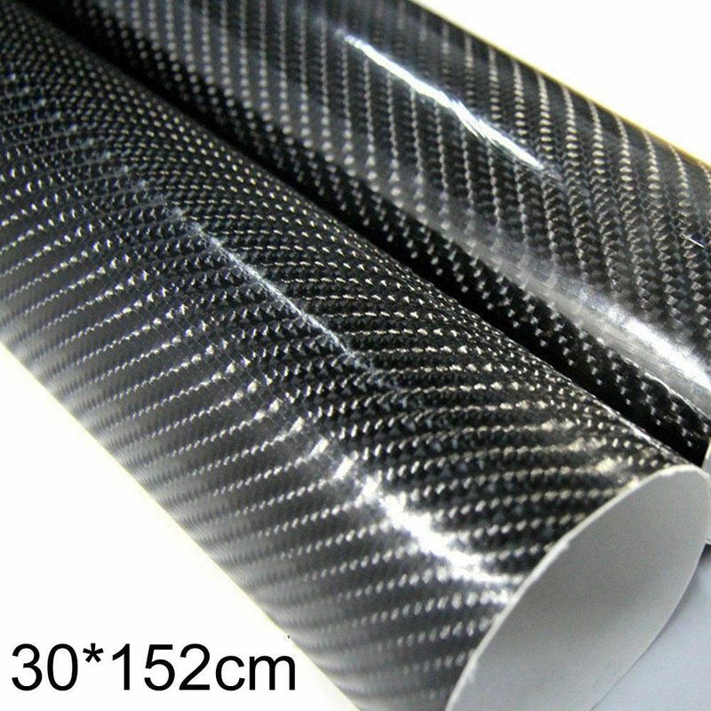 Auto 7D Faarf änneren 6D Héichglanz Carbon Fiber Interieur Film Body Sticker_voghion.com