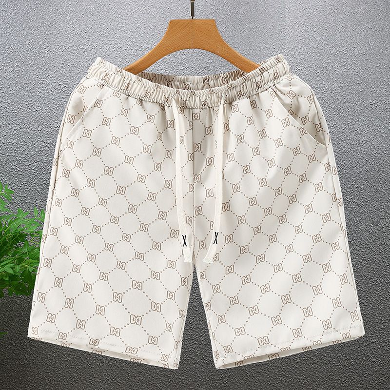 Men's shorts Summer pants Printed men's ice silk breathable casual Beachwear Running sports basketball pants_voghion.com