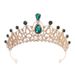 European and American cross-border crystal crown rhinestone exquisite electroplated metal crown wedding bride birthday party dance hair accessories_voghion.com