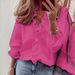 Elegant Ruffle Blouse Women's Loose Fit Long Sleeve Shirt - Casual Office Tops With Flounce Detail, Plus Size Friendly_voghion.com
