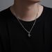 Gemini Titanium Steel Zircon Necklace For Men And Women Light Luxury Hip Hop Design Simple Ins Sweater Chain Jewelry_voghion.com