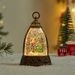 Snow Globe Water-Filled Cone Lantern - Vintage Christmas Night Light With Floating Snow Effect, Handheld Holiday Decor_voghion.com