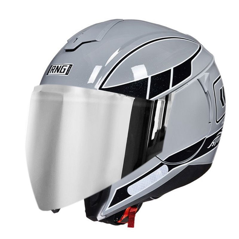 Kask motocyklowy Bluetooth z certyfikatem 3C – lekki, półkask ABS 3/4 dla mężczyzn i kobiet, w wielu kolorach z wizjerami chroniącymi przed promieniowaniem UV_voghion.com
