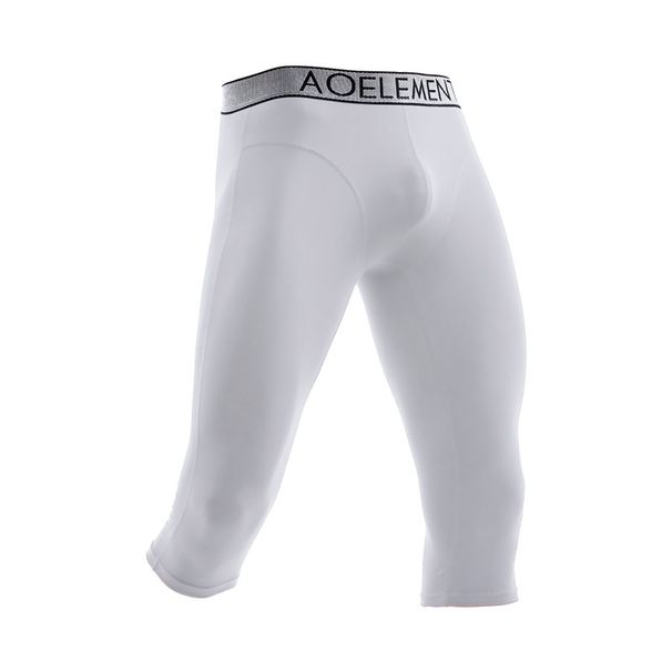 Men's Anti-wear Leg Sports Long Leg Panties Cropped Pants Modal Quick-drying Boxers Running Long Boxers_voghion.com