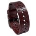 Popular Cowhide Bracelet Retro Hollow Men's Wide Leather Bracelet Personalized Cycling Jewelry_voghion.com