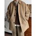 Winter Herren Wolle Unisex Atmosphäre Mittellanger Trenchcoat Lose Freizeitjacke Warm_voghion.com
