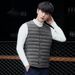Gilet sans manches léger en duvet pour homme Cove Wholesale, gilet d'extérieur, grandes tailles, sans col, col rond, court, ultra-fin_voghion.com