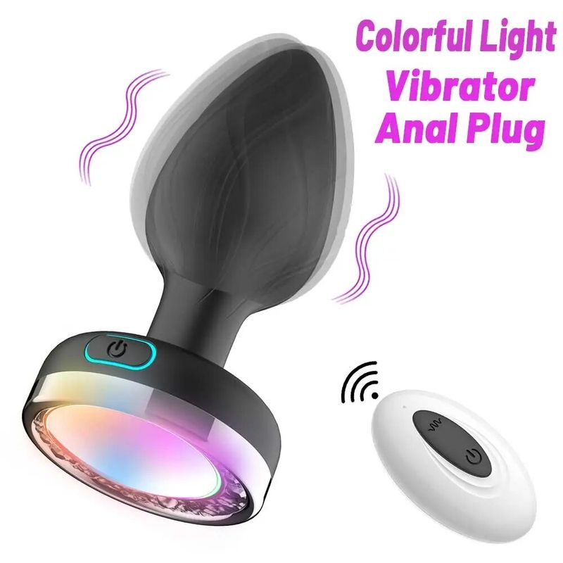 2025 10 Butt Frequency Plug Kleurrijke Licht Anale Plug Vibrator Prostaat Massage Seksspeeltje Vrouwen Mannen Homo Volwassene Draad_voghion.com