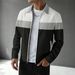 Herren-Waffelstrickjacke mit Reißverschluss – Freizeitmantel aus Polyester im Colorblock-Design (atmungsaktiv, knitterfrei, Design mit mehreren Taschen für den Stadtverkehr)_voghion.com