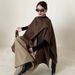 Double-Sided Wool Cape Shawl Woolen Coat For Women Autumn Winter New Simple Style High-End Feel Top_voghion.com