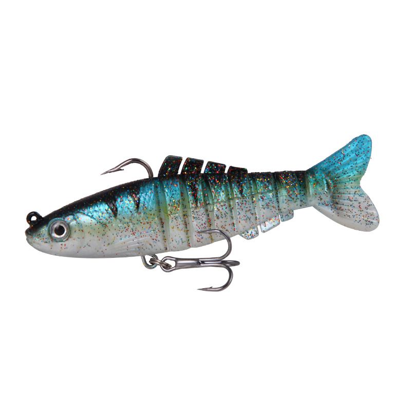 Lure Bait New Style Lead Soft Body Multi Eight Section Fish 9cm17.5g Simulation Silikona Fish Bait Makšķerēšanas rīki Produkti_voghion.com
