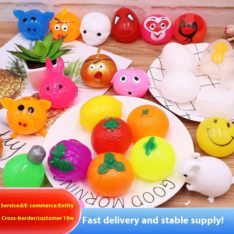 Ventilação de cabeças de porco de água, brincadeiras para aliviar o estresse, frutas, bolas, brinquedos de ventilação, brinquedos infantis_voghion.com