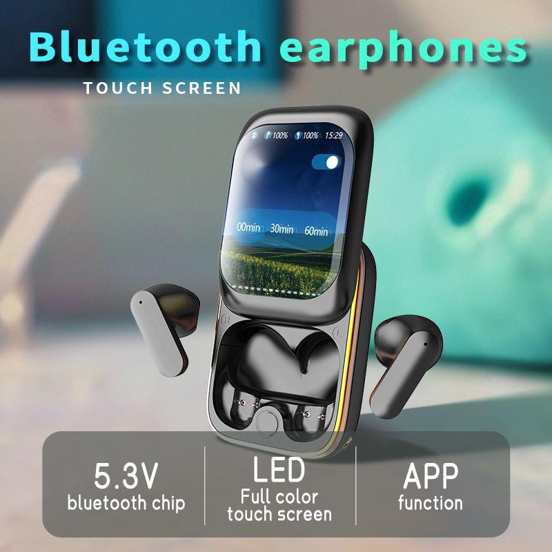 Intelligent Wireless Full-color With LCD Screen And Ultra Long Gaming Display Bluetooth Earphones