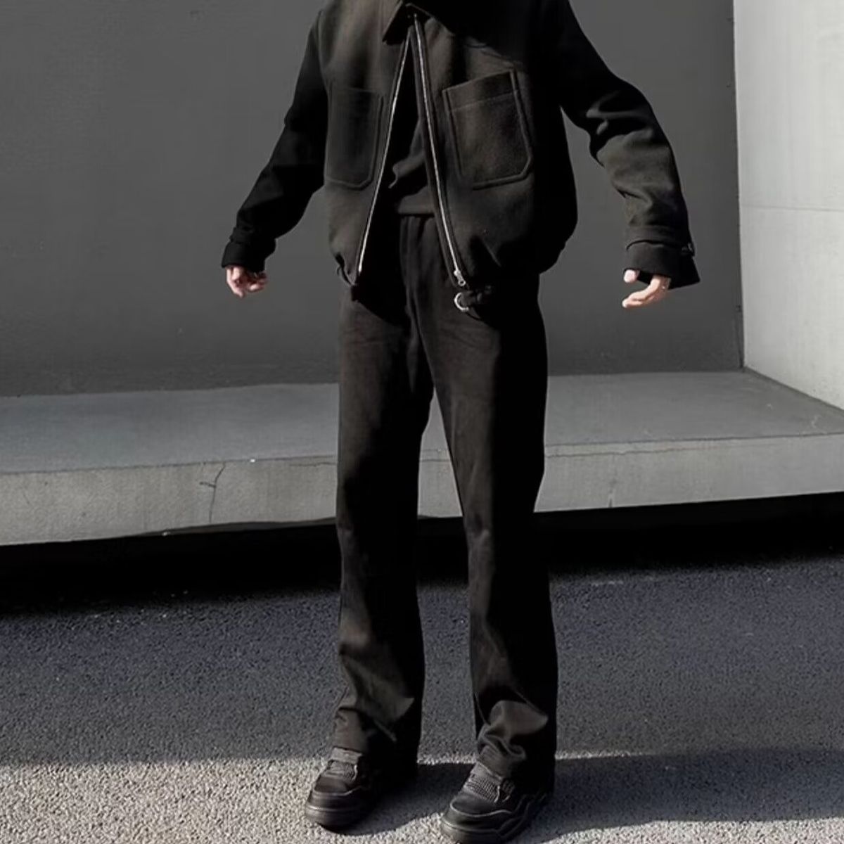 Herrkläder Fritidsbyxor Herr Ungdomsbyxor vida ben All Match Trendiga lösa raka långa byxor_voghion.com